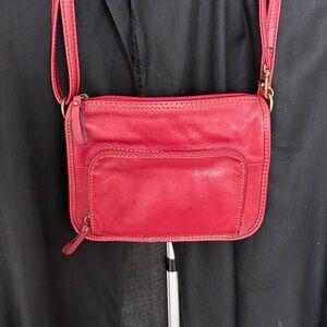Red Leather Crossbody Bag